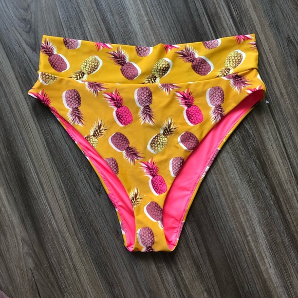 ASOS aerie Pineapple High Waisted Bikini Bottom - Picture 4 of 8